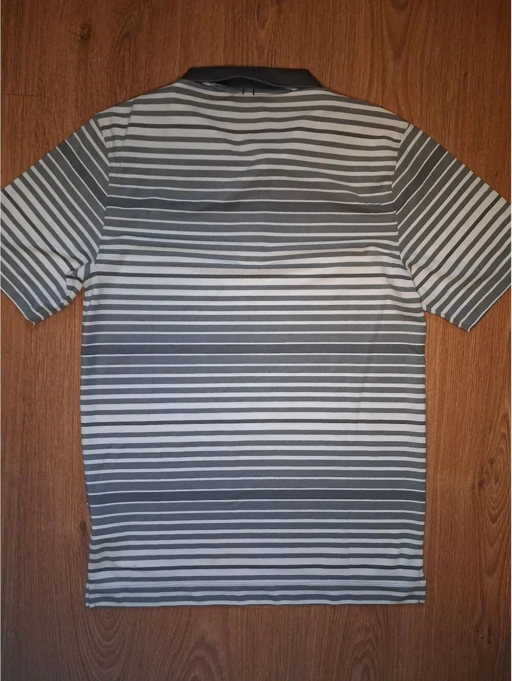 Nike Golf Dri Fit Polo Shirt Mens Small Gray White Striped